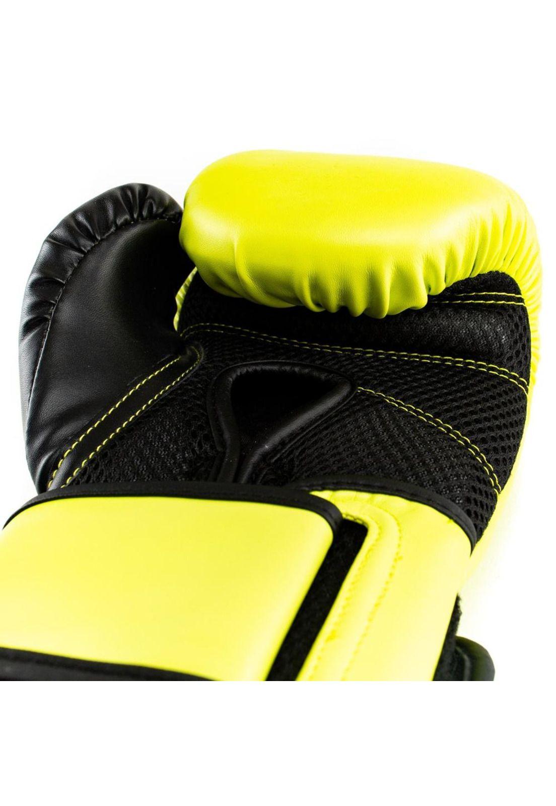 Guantes De Box Powerlock 2 Tr Hook & Loop  Am Neon / Negro-4