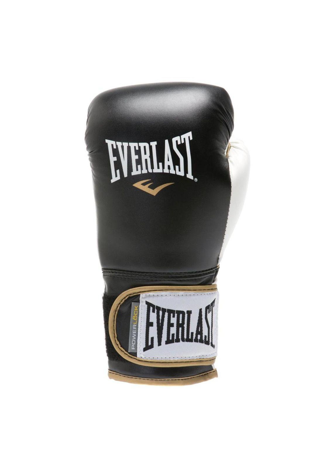 Guantes De Box Everlast Powerlock Negro / Blanco-1