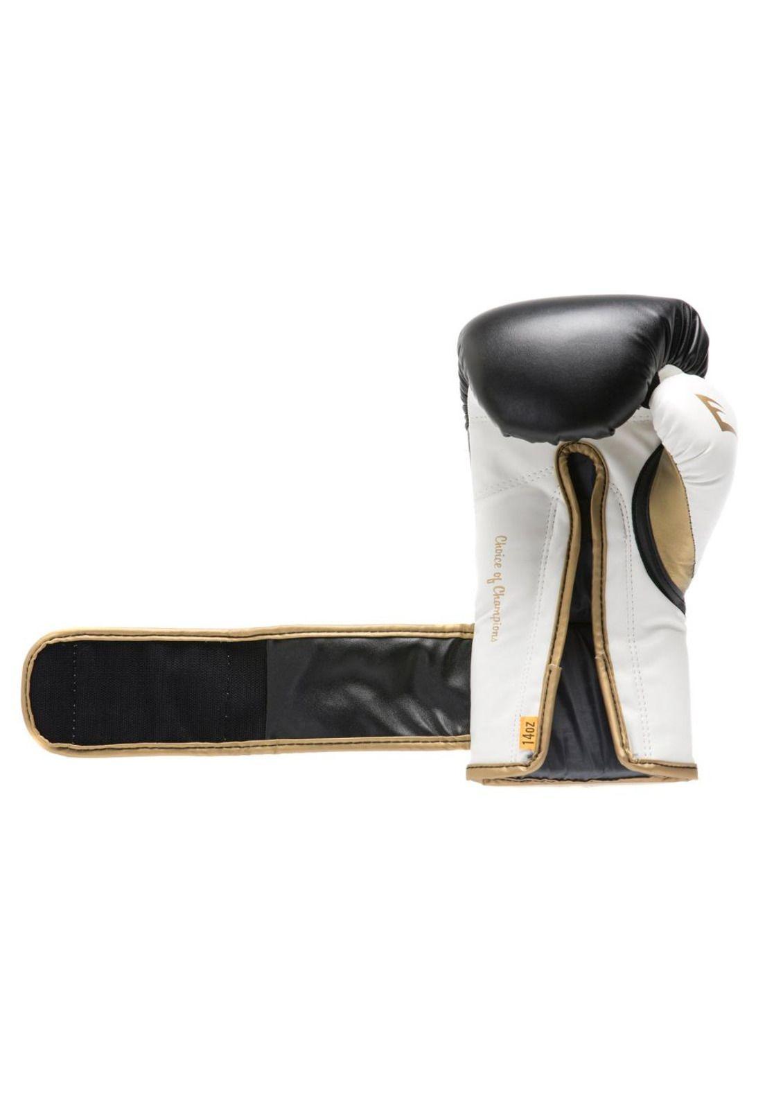 Guantes De Box Everlast Powerlock Negro / Blanco-2