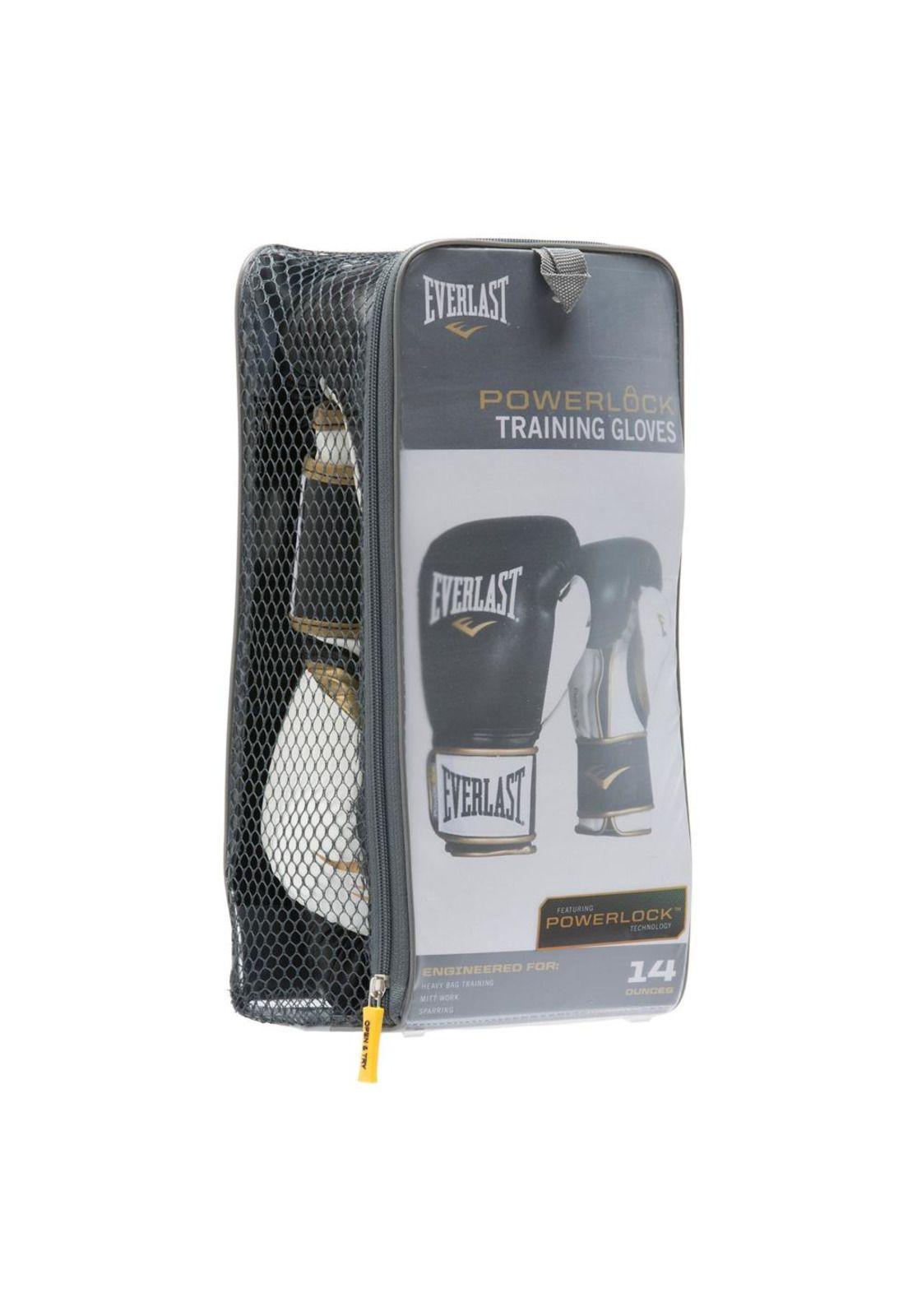 Guantes De Box Everlast Powerlock Negro / Blanco-3