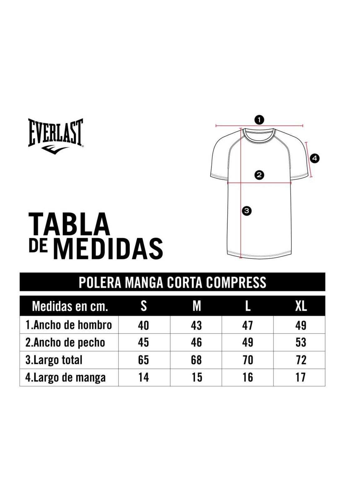 Polera de Compresión Manga Corta Negro Everlast-4