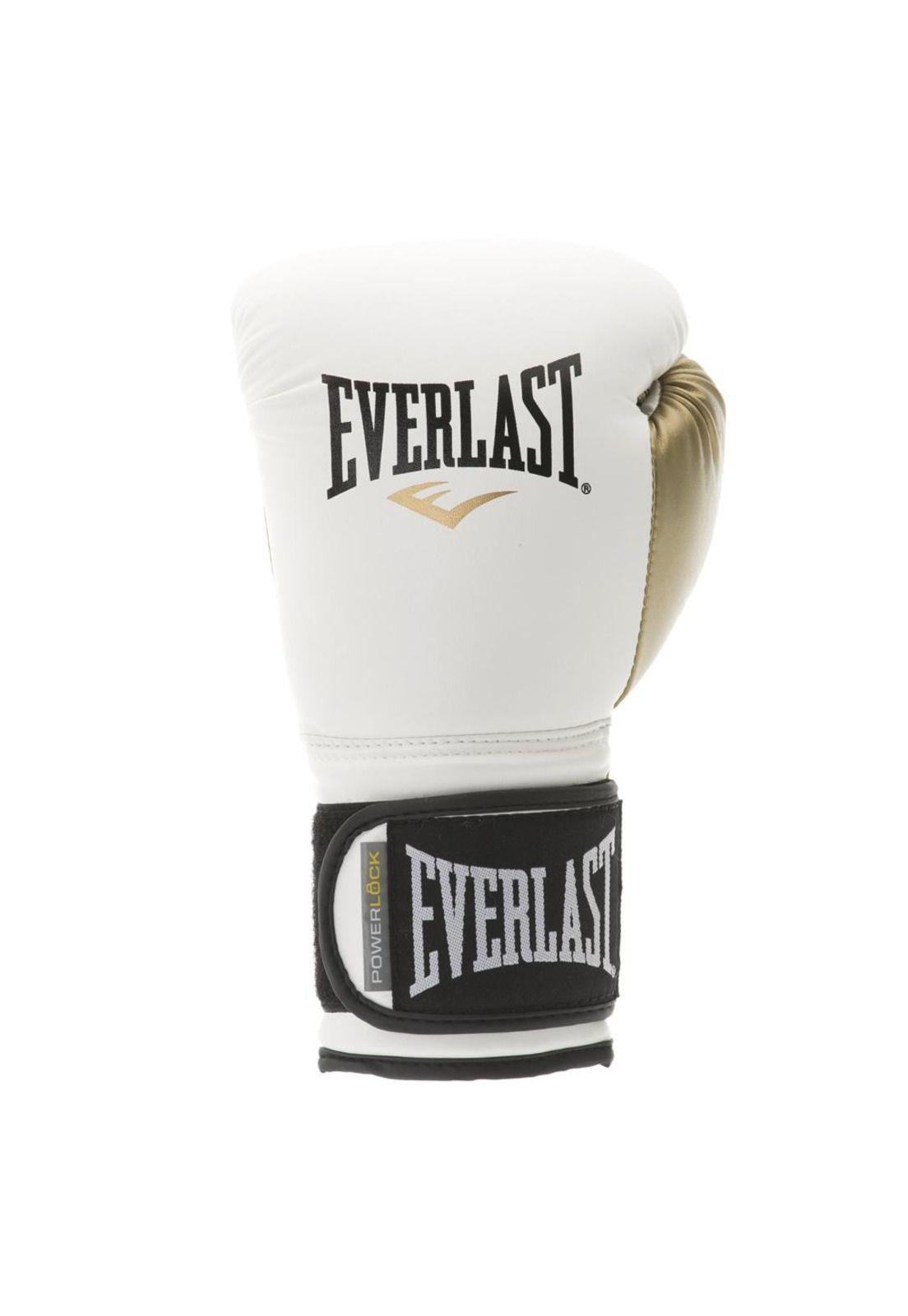 Guantes De Box Everlast Powerlock Blanco / Oro-1