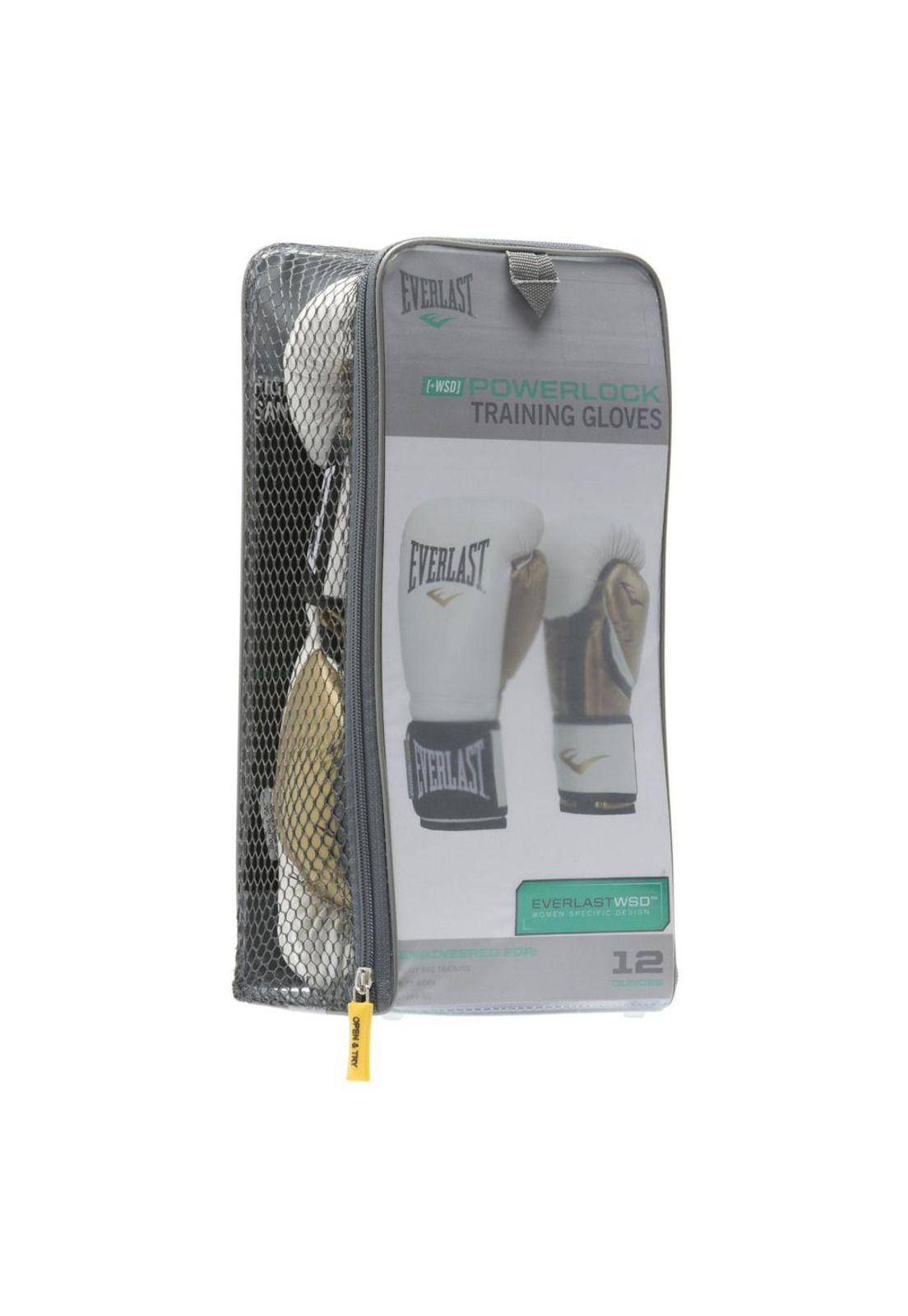 Guantes De Box Everlast Powerlock Blanco / Oro-3
