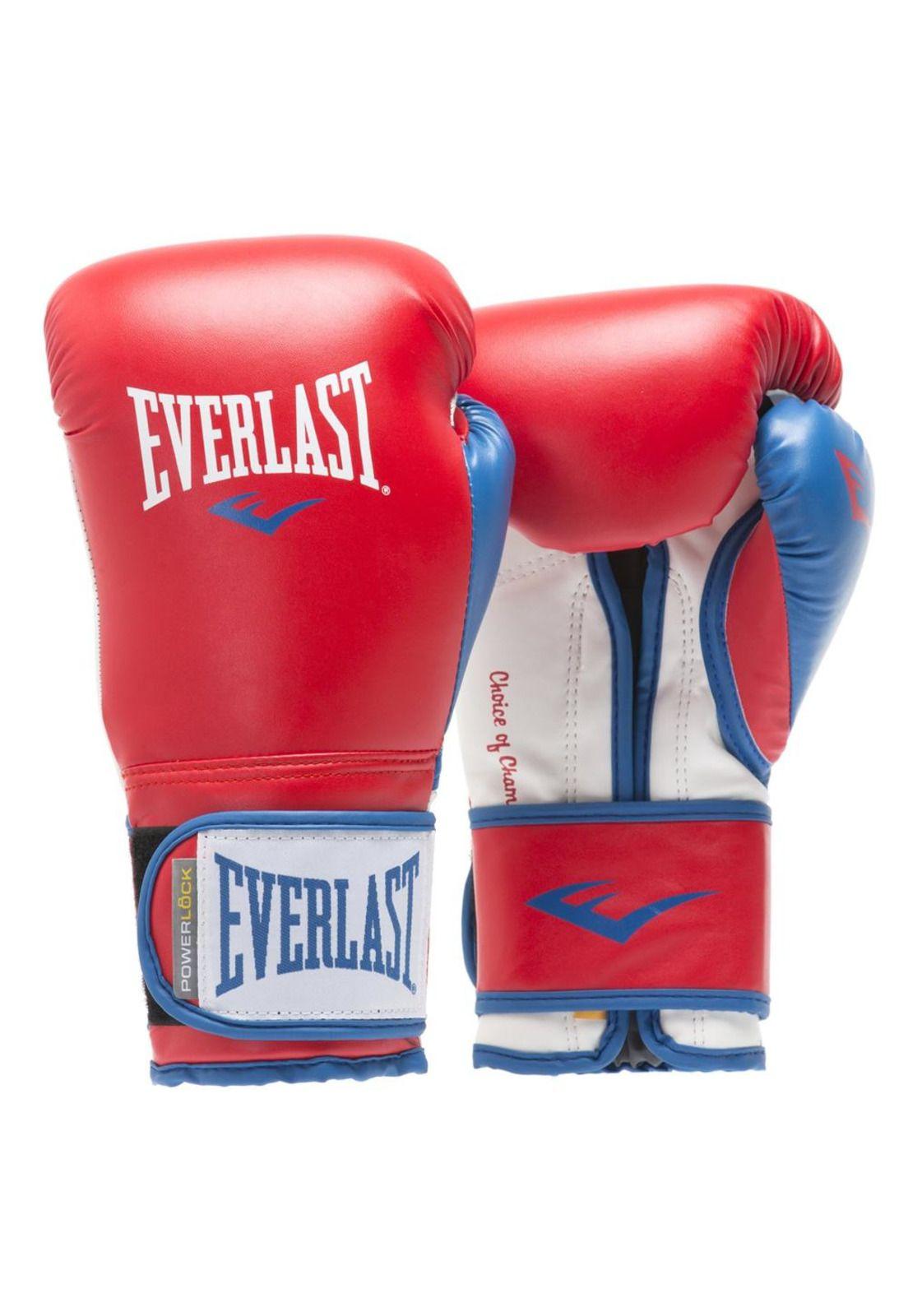 Guantes De Box Everlast Powerlock Rojo / Azul-0