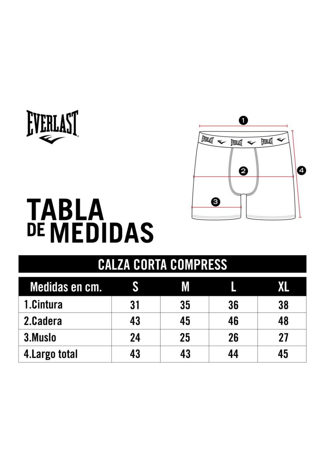 Calza de Compresión Corta Blanco Everlast-3