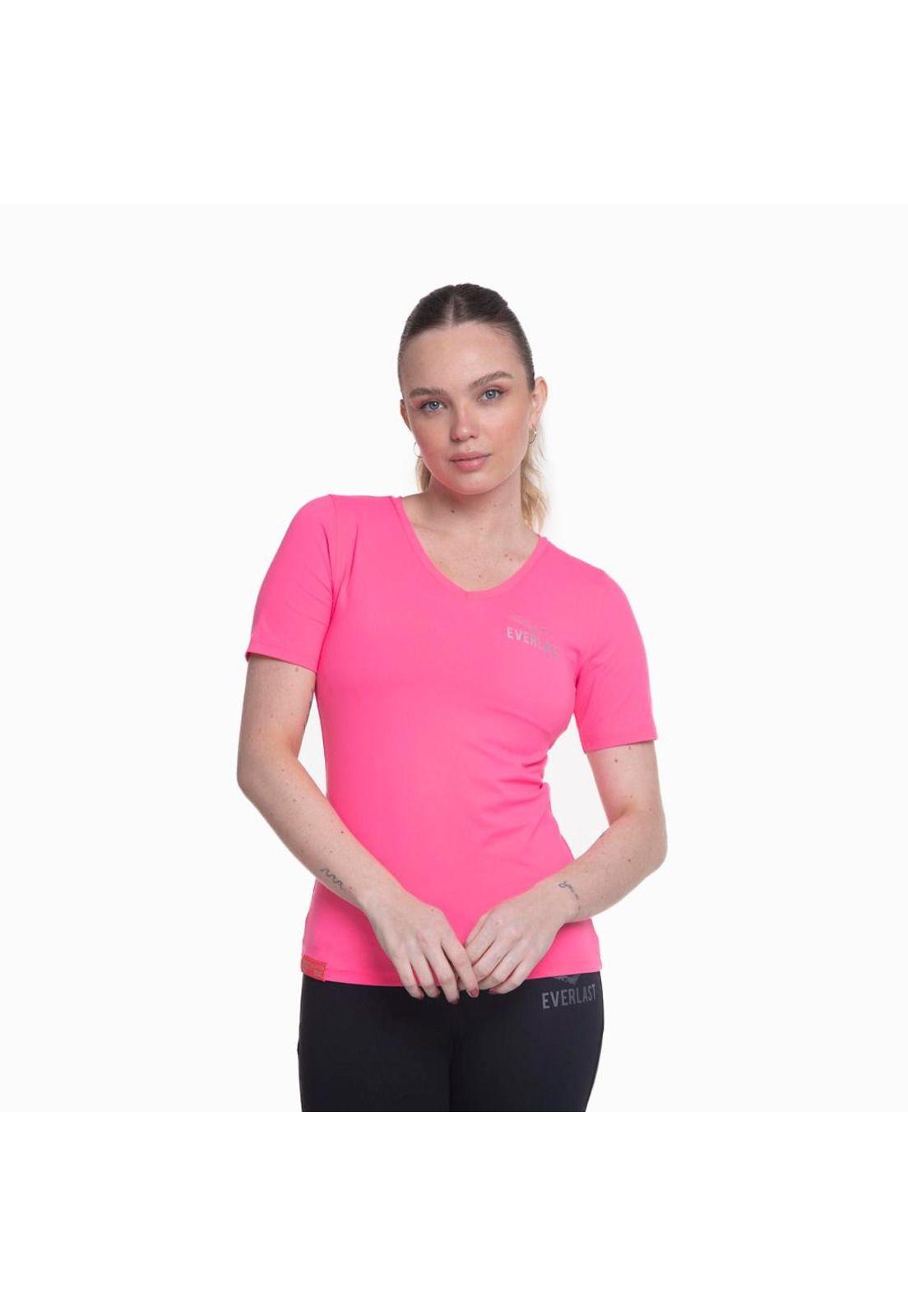 Polera M/C Basic Fucsia Everlast-0