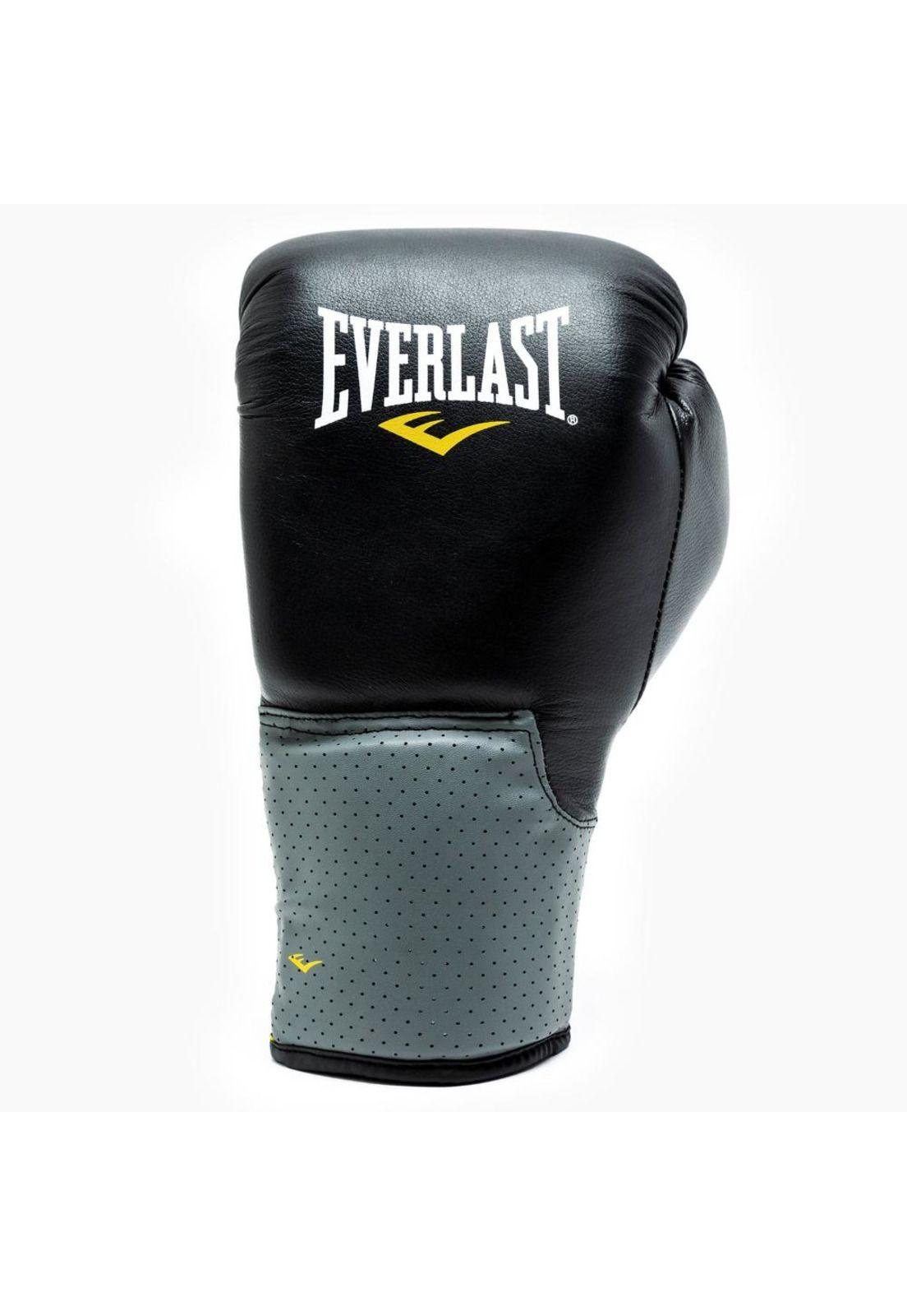 Guantes De Box Everlast Pro Leather Trn Cordones Negro-1