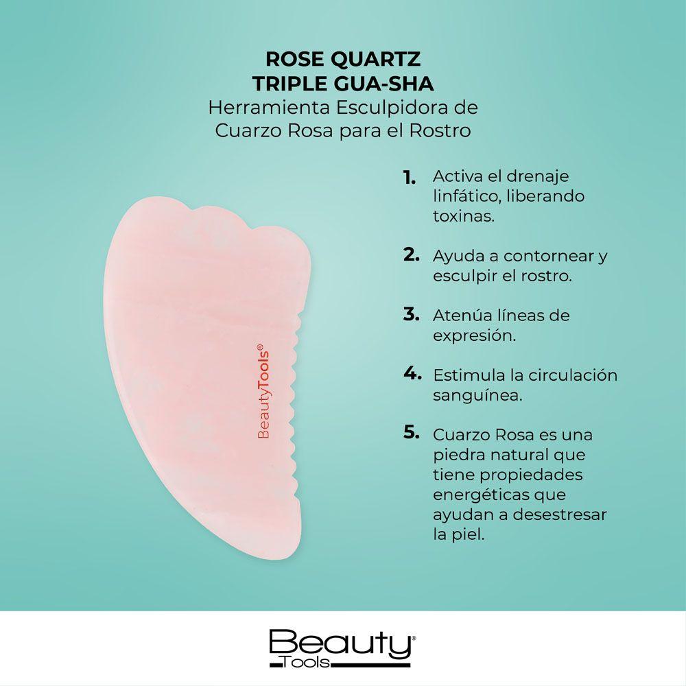 Rose Quartz Triple Gua Sha-7