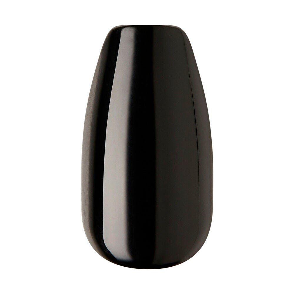 Uñas Impress Color All Black Coffin Shape-2