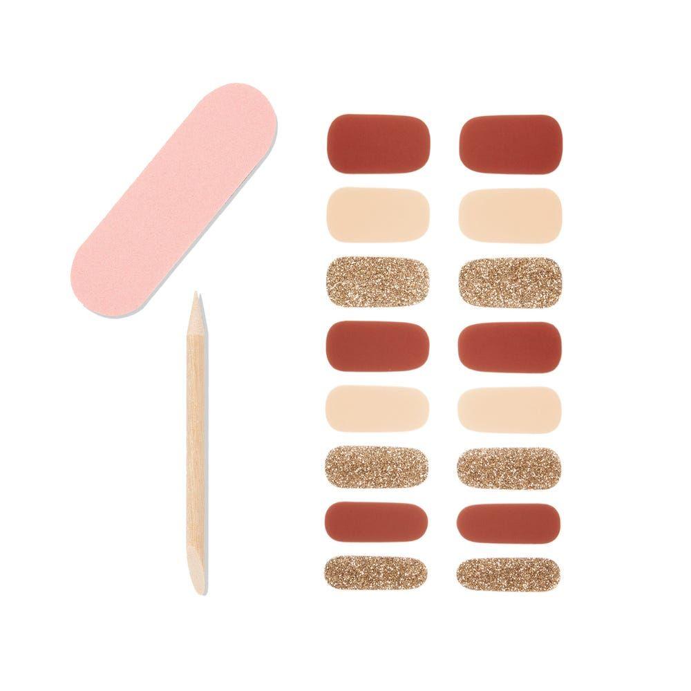 Uñas Adhesivas Gel Nail Strips Golden Goddess-2