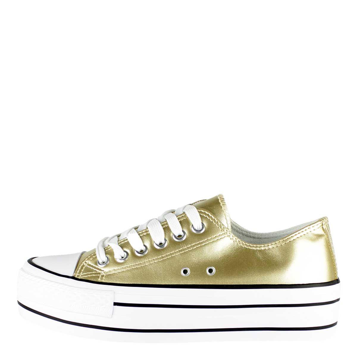 Zapatilla Atenas Dorada Ecocuero Takones-2
