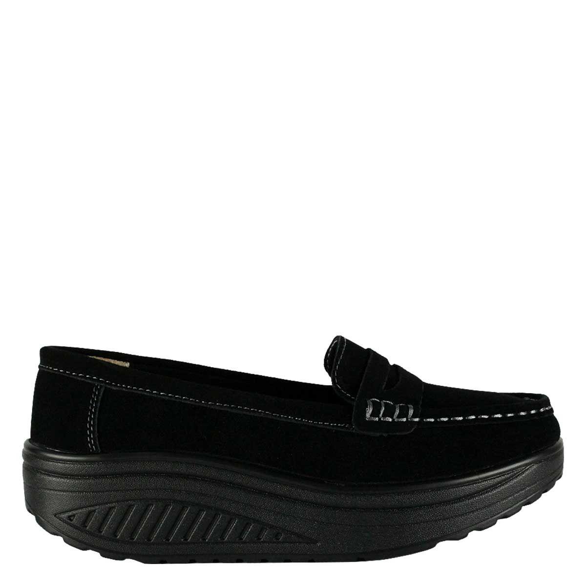 Mocasín Emanuel Negro de Cuero Takones-0