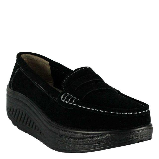 Mocasín Emanuel Negro de Cuero Takones-1