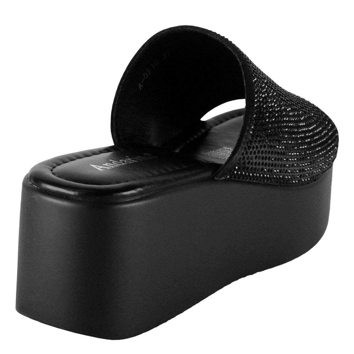 Sandalia Glam Negra Takones-3