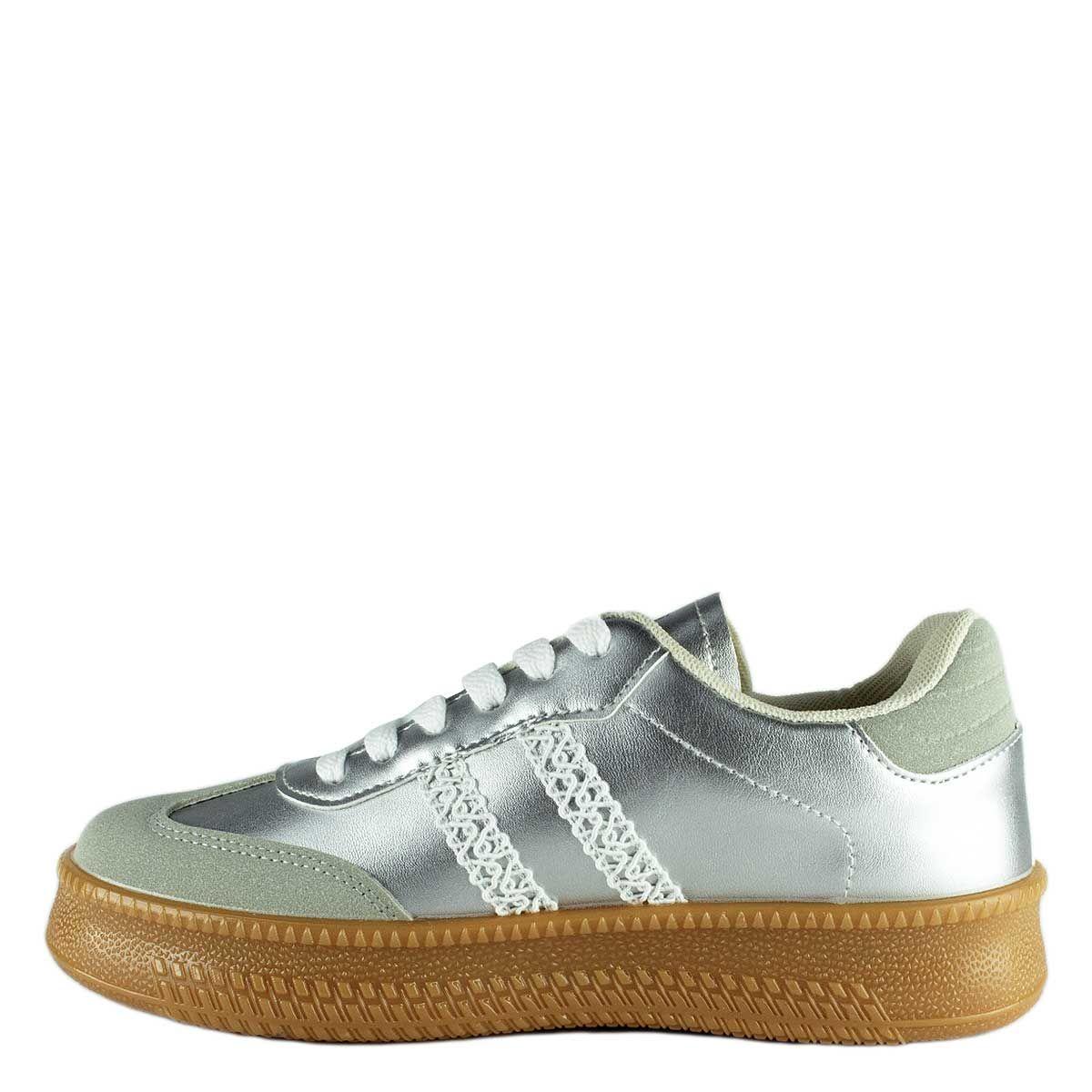 Zapatilla Cher Plateada Takones-2