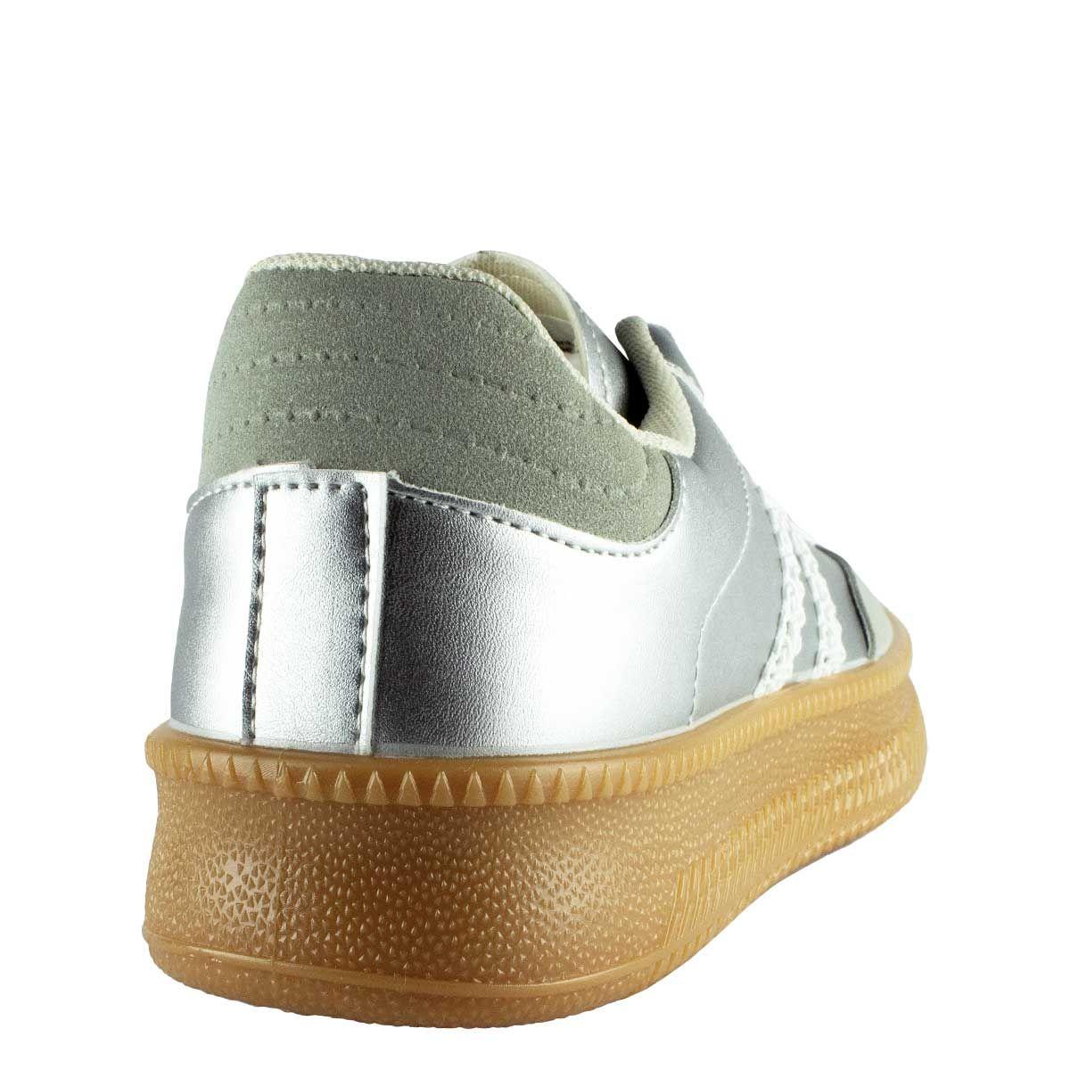 Zapatilla Cher Plateada Takones-3