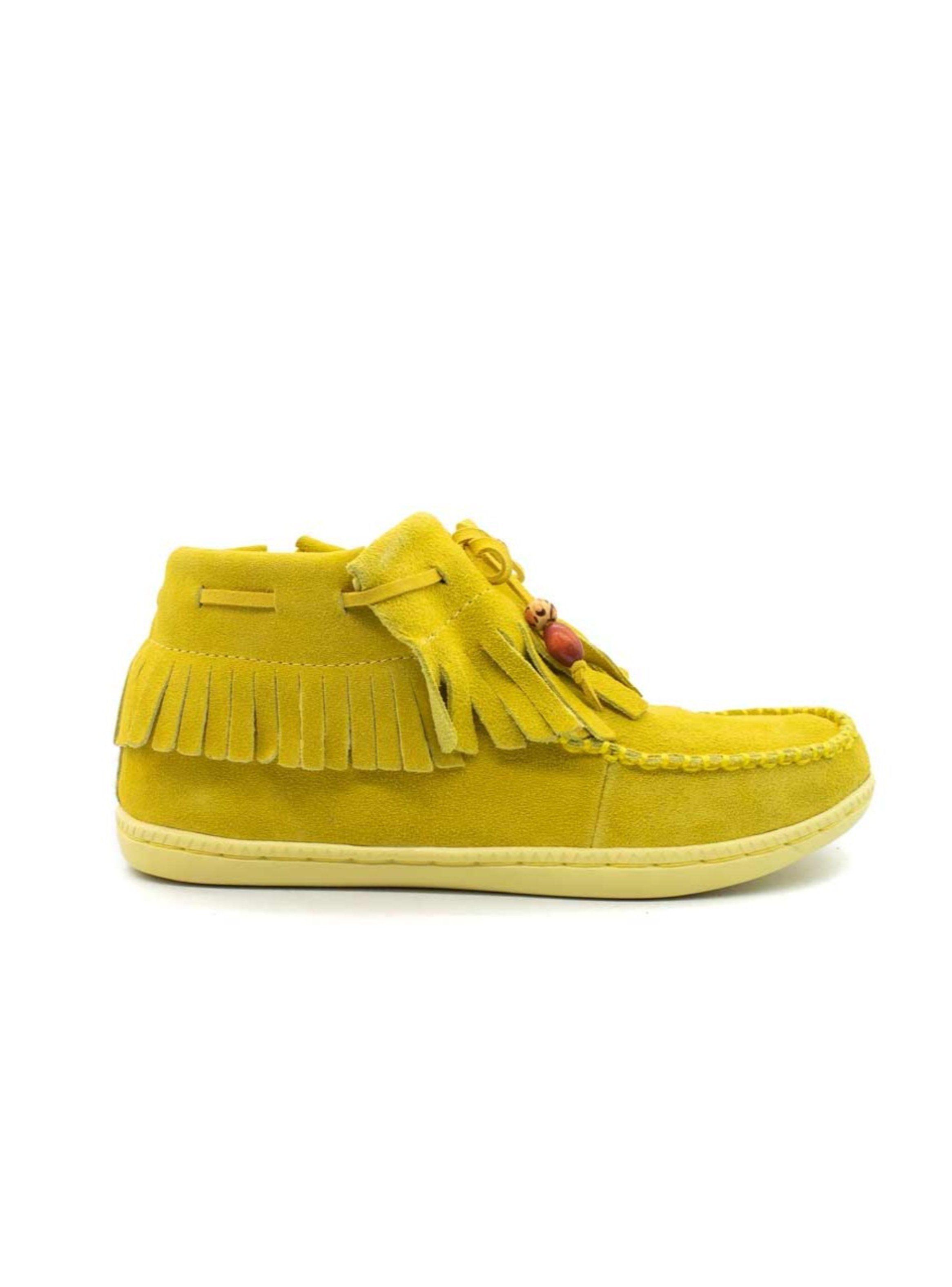 Botín Nat Geo Cuero Flecos Amarillo-0