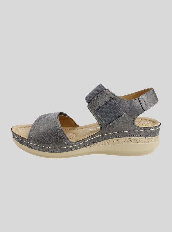 Sandalia New Walk Lisa Confort Gris-2