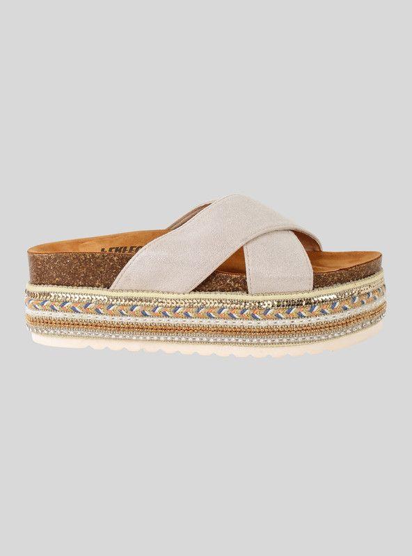 Sandalia Xti Cruzada Beige-0
