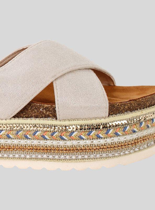 Sandalia Xti Cruzada Beige-3