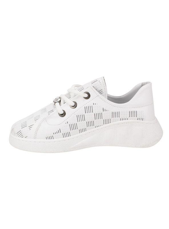 Zapatilla Exs Cuadrille Cuero Blanca-3