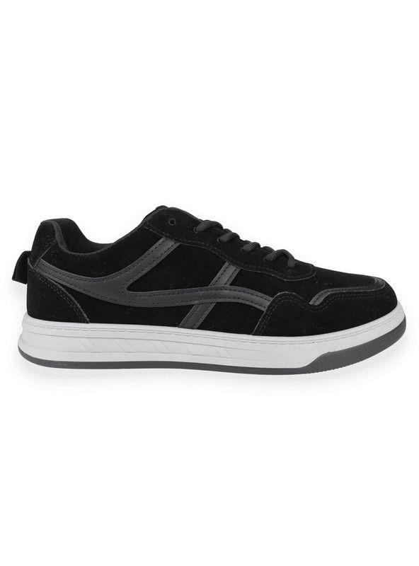 Zapatilla New Walk Casual Rayas Negra-0