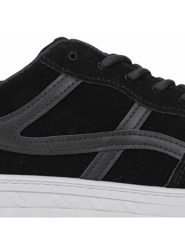 Zapatilla New Walk Casual Rayas Negra-3