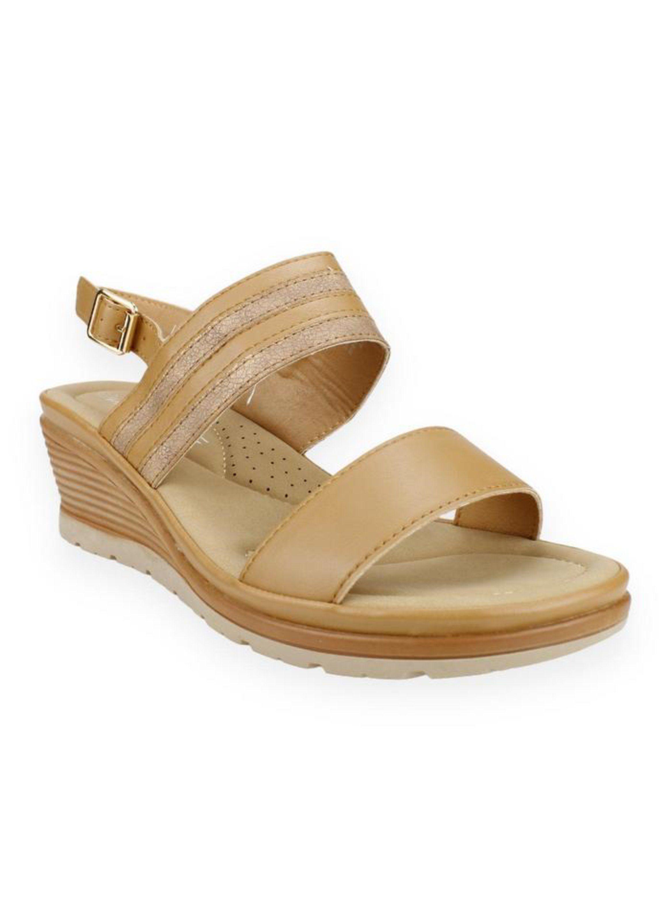 Sandalia New Walk Confort Camel-1