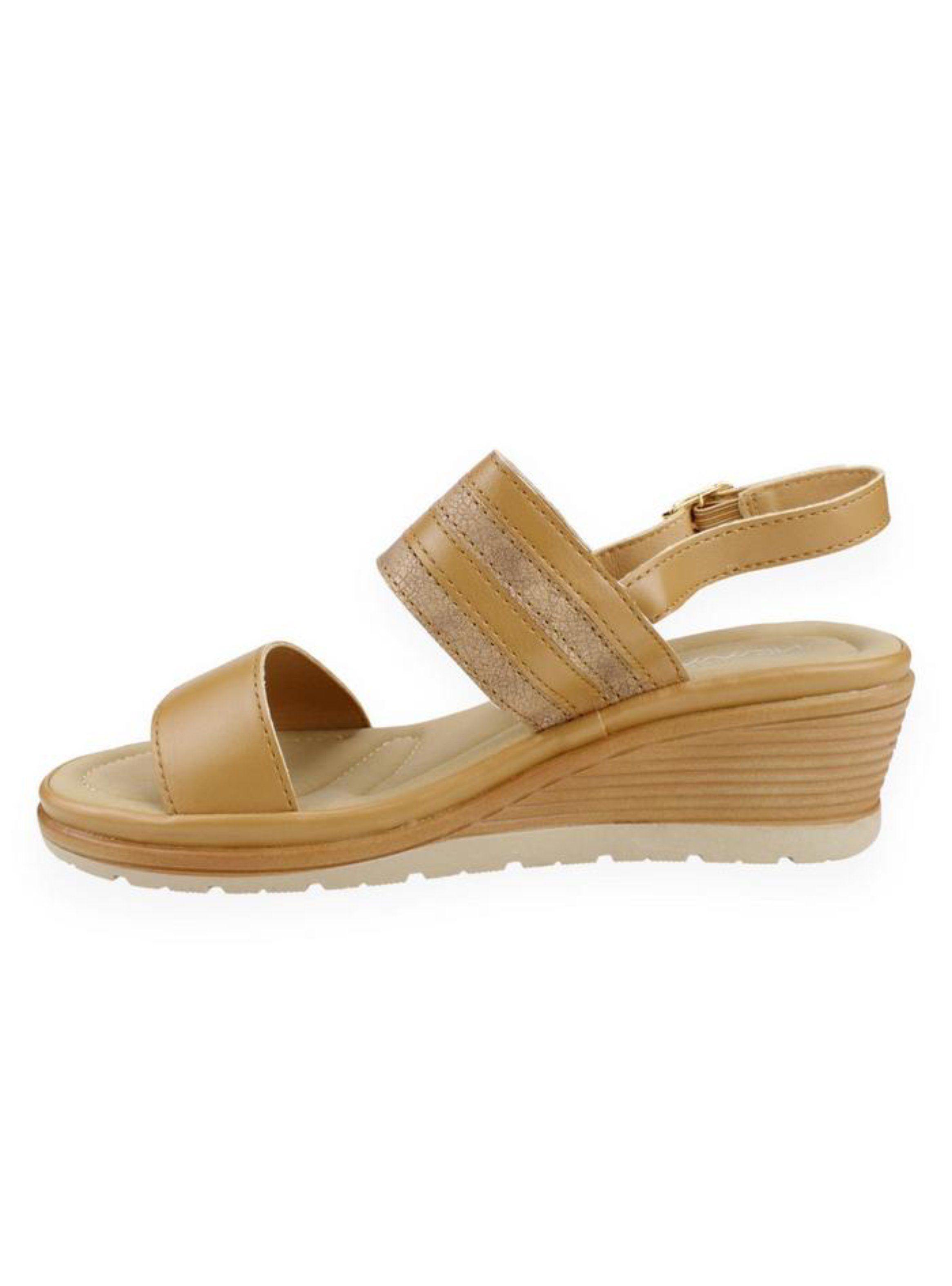 Sandalia New Walk Confort Camel-2