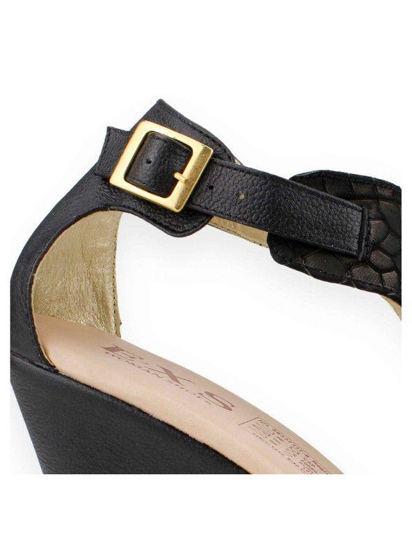 Sandalia Exs Casual Cuero Negra-3