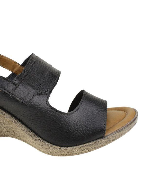 Sandalia Exs Fiesta Tiras Cuero Negra-4