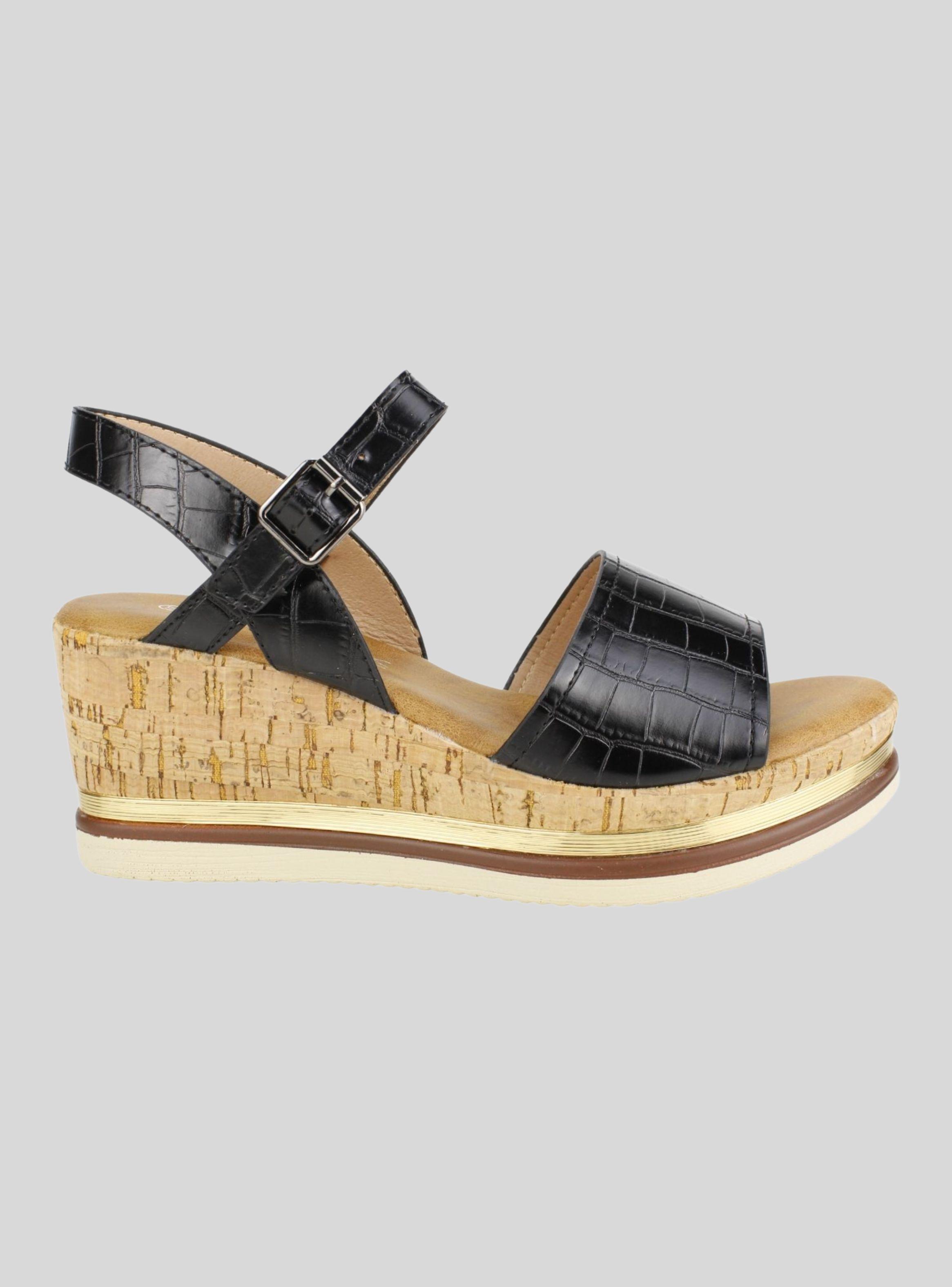 Sandalia New Walk Reptil Negra-0