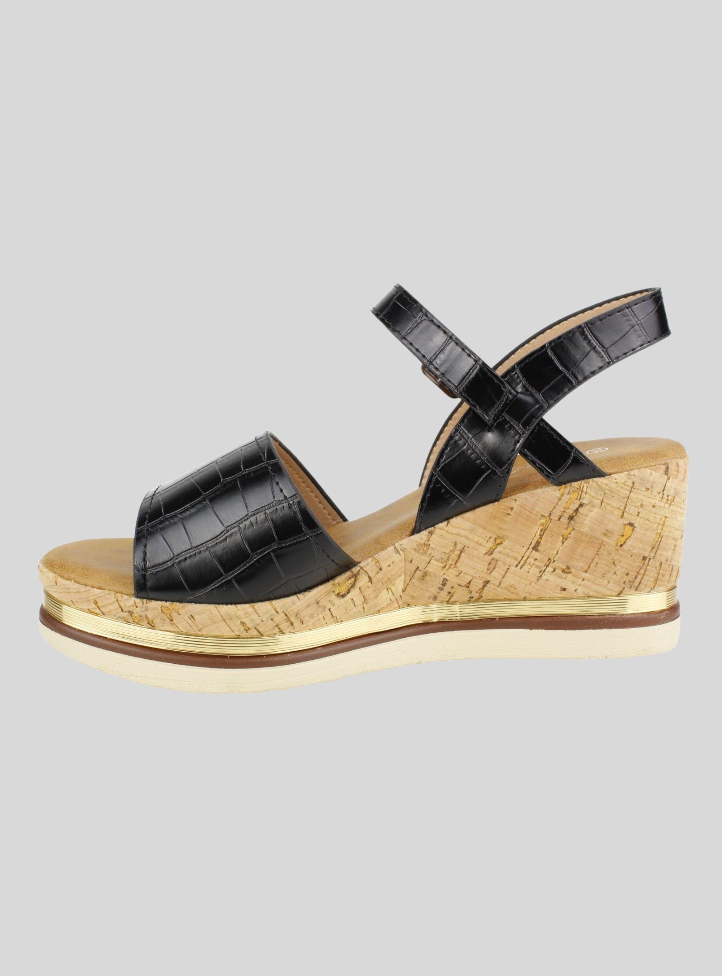Sandalia New Walk Reptil Negra-2