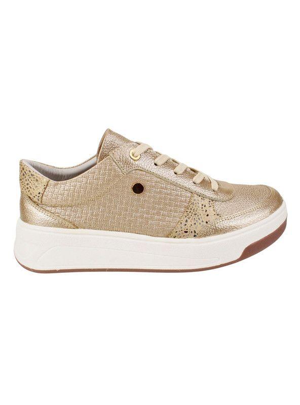 Zapatilla Exs Urbana Cuero Dorada-0