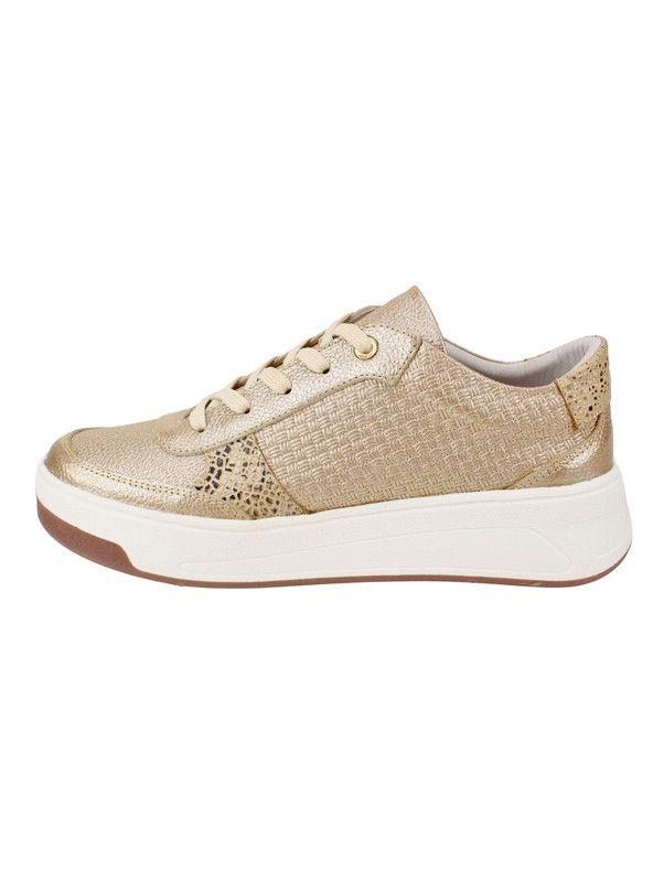 Zapatilla Exs Urbana Cuero Dorada-3