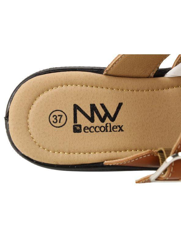 Sandalia New Walk Slip On Broche Marrón-4