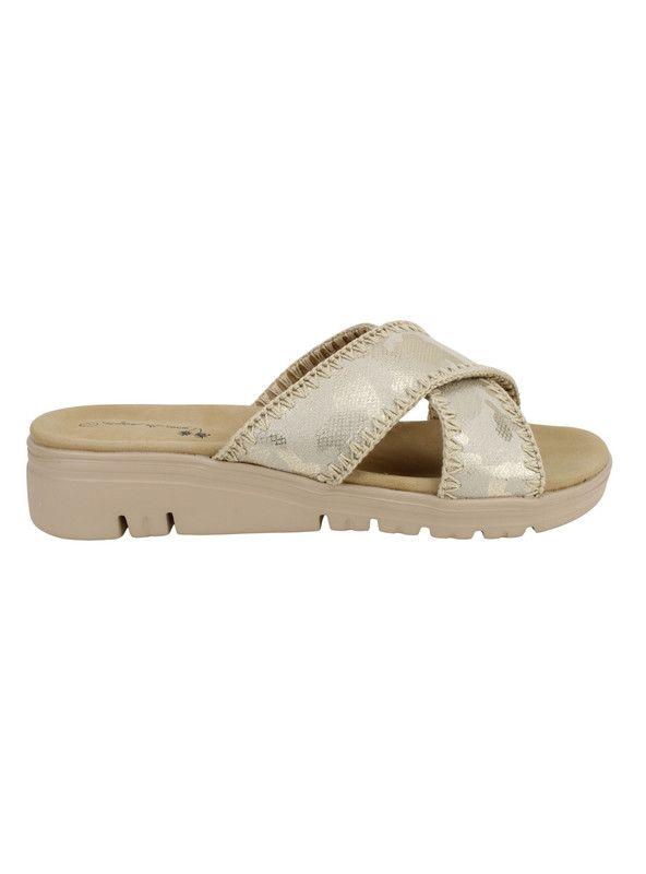 Sandalia Agua de Coco Slip on Dorada-0