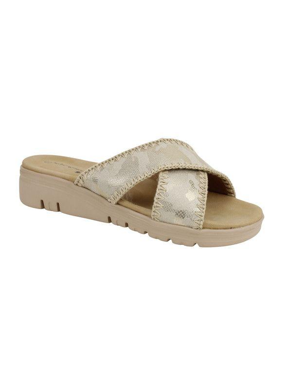 Sandalia Agua de Coco Slip on Dorada-1