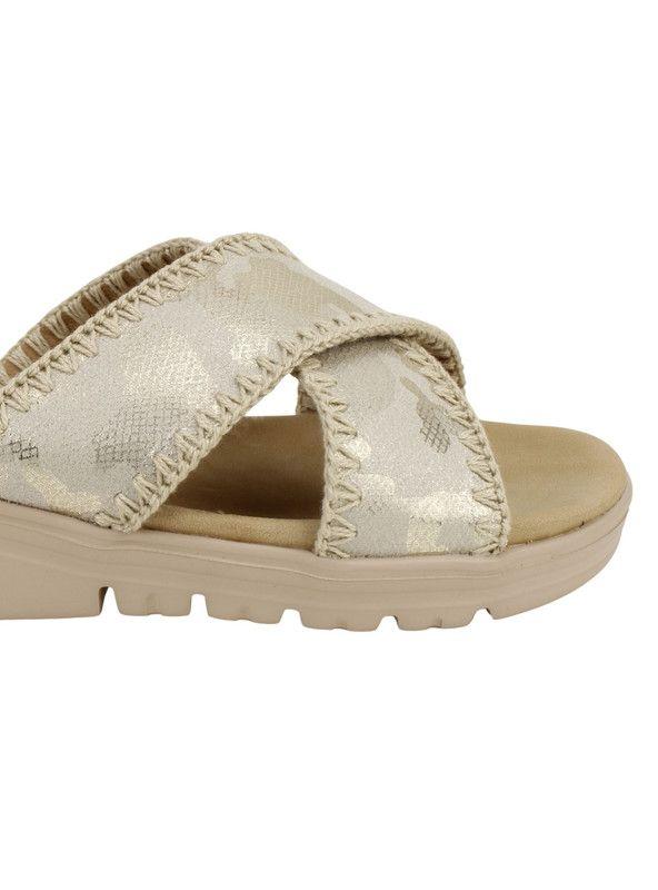 Sandalia Agua de Coco Slip on Dorada-3