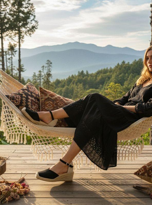 Alpargata Agua de Coco Rayen Cuña Negra-1