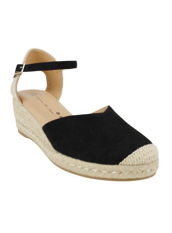 Alpargata Agua de Coco Rayen Cuña Negra-2