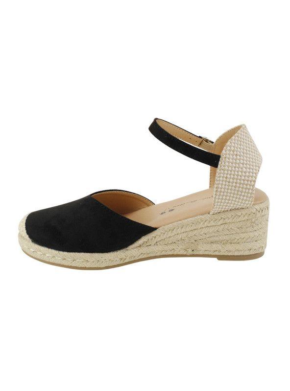 Alpargata Agua de Coco Rayen Cuña Negra-3