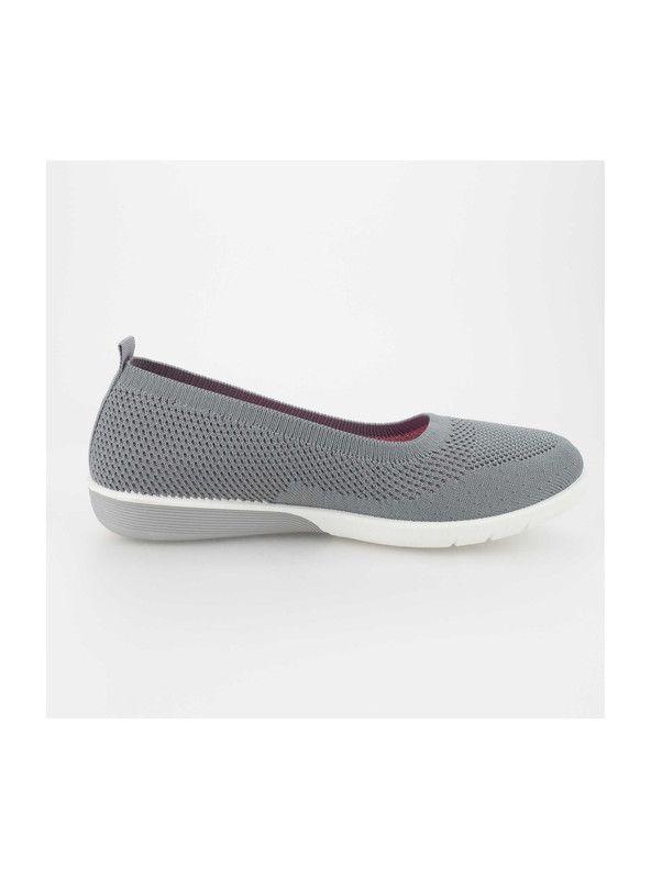 Zapatilla-Mocasín New Walk Malla Gris-0