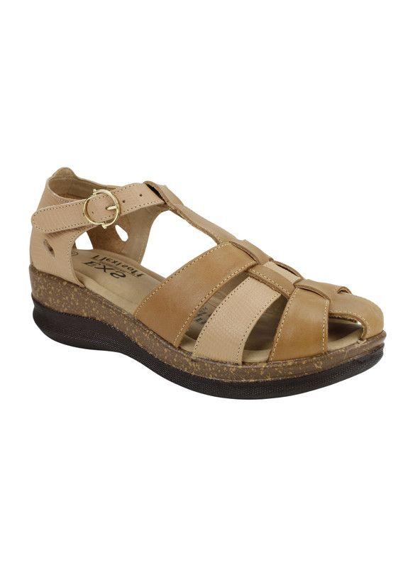 Sandalia Exs Franciscana Cuero Café-1