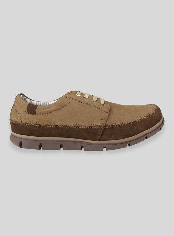 Zapato Exs Cuero Bitono Café-0