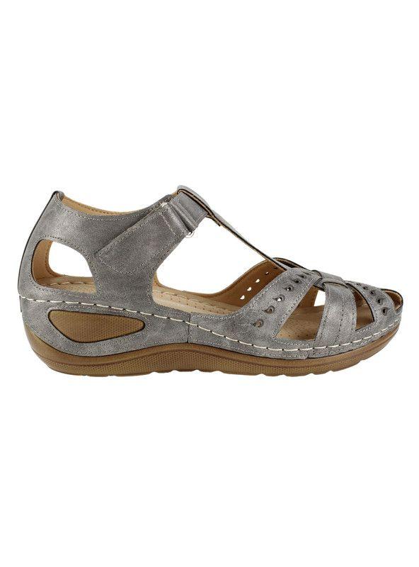 Sandalia New Walk Inna Confort Gris-0