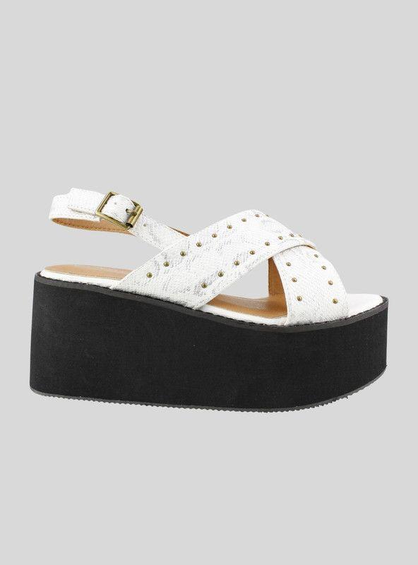 Sandalia New Walk Tachas Blanca-0