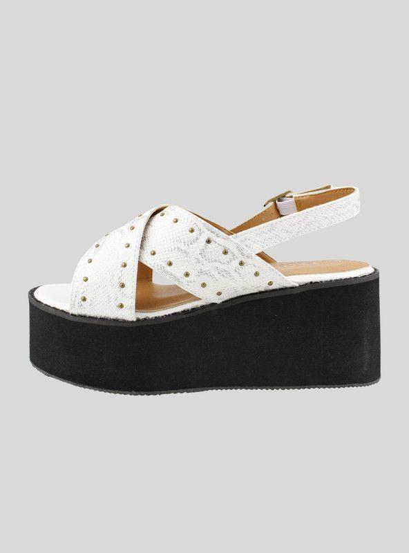 Sandalia New Walk Tachas Blanca-2