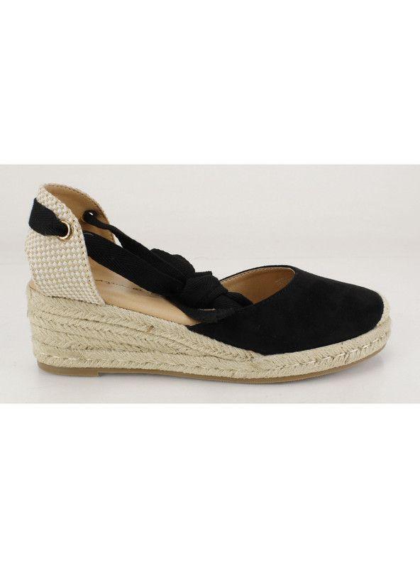 Alpargata Agua de Coco Ema Lazos Negra-0