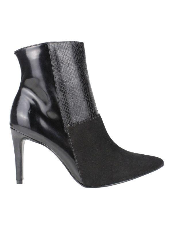 Botín Versace 1969 Stiletto Cuero Negro-0